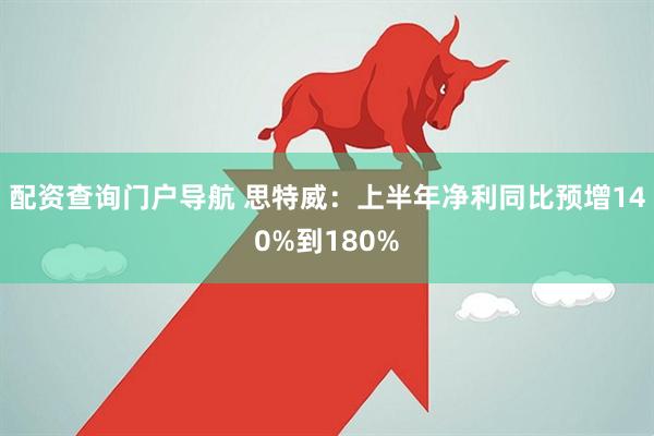 配资查询门户导航 思特威：上半年净利同比预增140%到180%